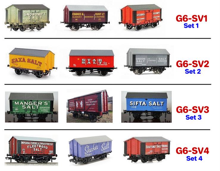 Ace Trains O Gauge Private Owner Salt Wagon Sets